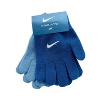 Nike Set of 2 Boy's Knit Gloves Navy / Grey