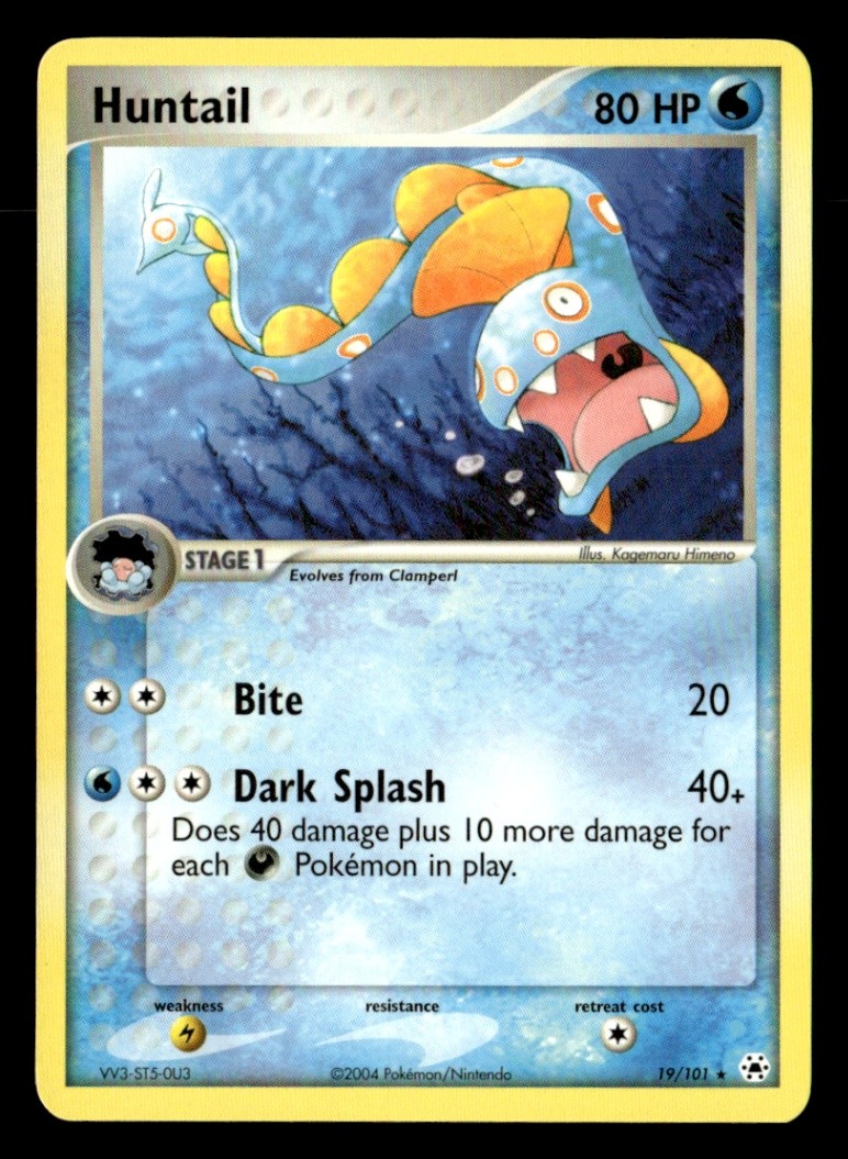 Huntail Rare Normal Hidden Legends 19/101 NM Pokémon TCG