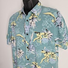 RIP CURL Men's Size Medium Surf Shirt Hawaiian Short Sleeve Button Up