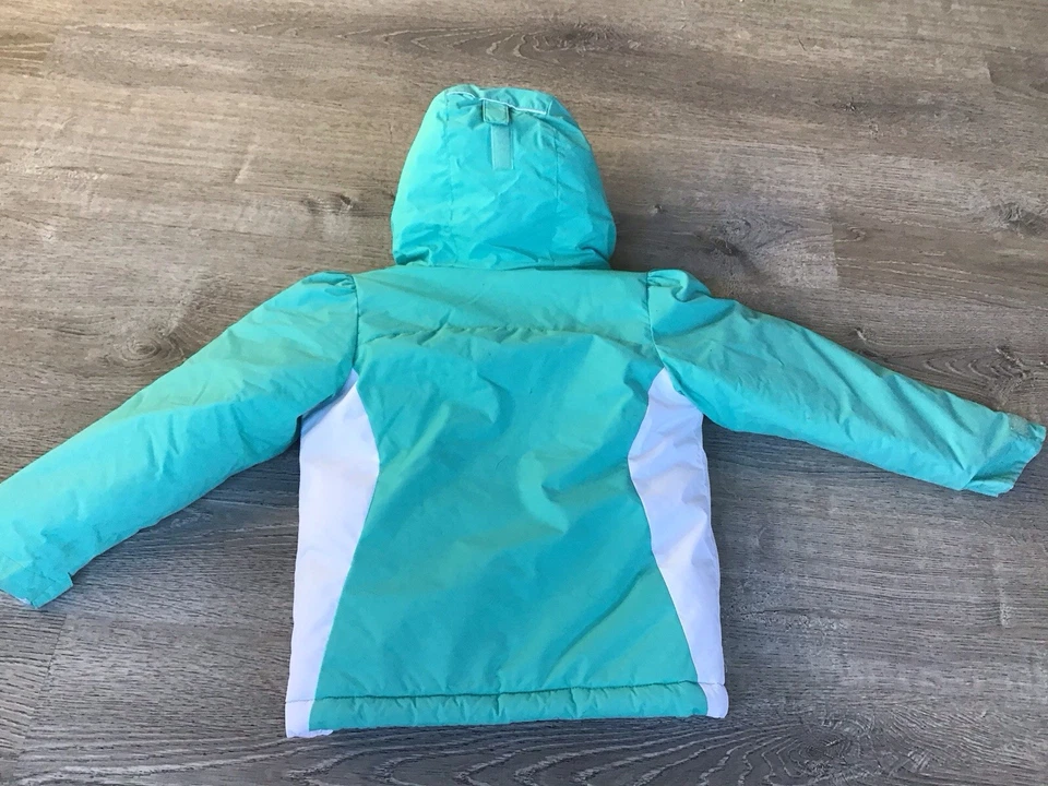 Columbia Sportswear Youth Size 4/5 XXS Girls Green Full Zip Winter Coat Jacket - Image 4 of 4