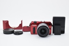 Canon EOS M Digitalkamera Body rot mit EF-M 15-45mm IS STM Objektiv [Near Mint]