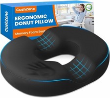 Donut Pillow for Tailbone Pain, Hemorrhoids - Cooling Gel Memory Foam Chair Seat