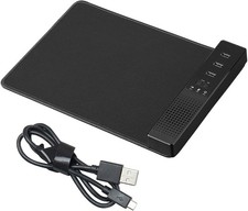 EMHFLYFN USB Speaker for Computer with Microphone, 3-Port Hub, One-Key...