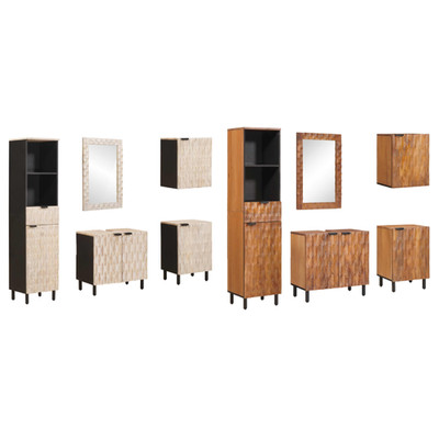 Badezimmer Sets Badmöbelsets Badzimmer Regale Badezimmerschrank mit Regal 5 pcs