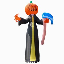 20 ft. Halloween Pumkin Reaper Inflatable Decoration with LED Lights, Plug-In