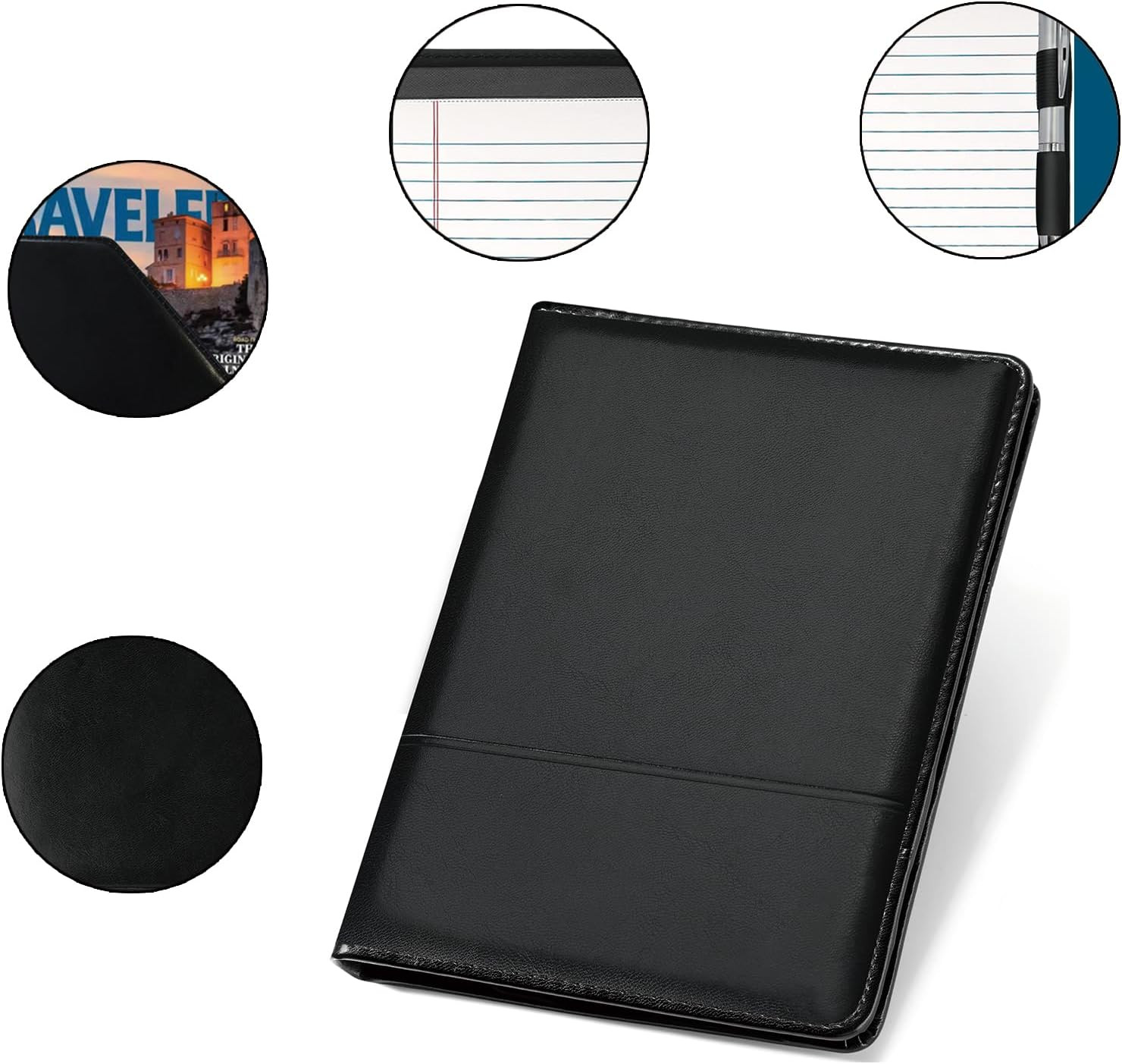 Classic Padfolio/Junior Portfolio Folder Case, Business A5 Binder Organizer Note