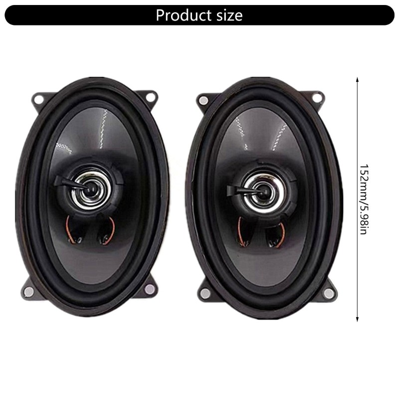 Clear Car Coaxial Speakers, Strong Material, Reduced Interferences 2pcs
