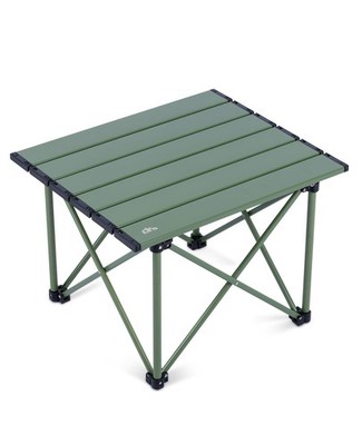 Ultralight Compact Camping Folding Table with Carry Bag (Reinforced Green - S)