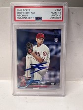 2018 Topps #700 Shohei Ohtani Rookie Auto RC PSA 8 auto 10 early signature MVP