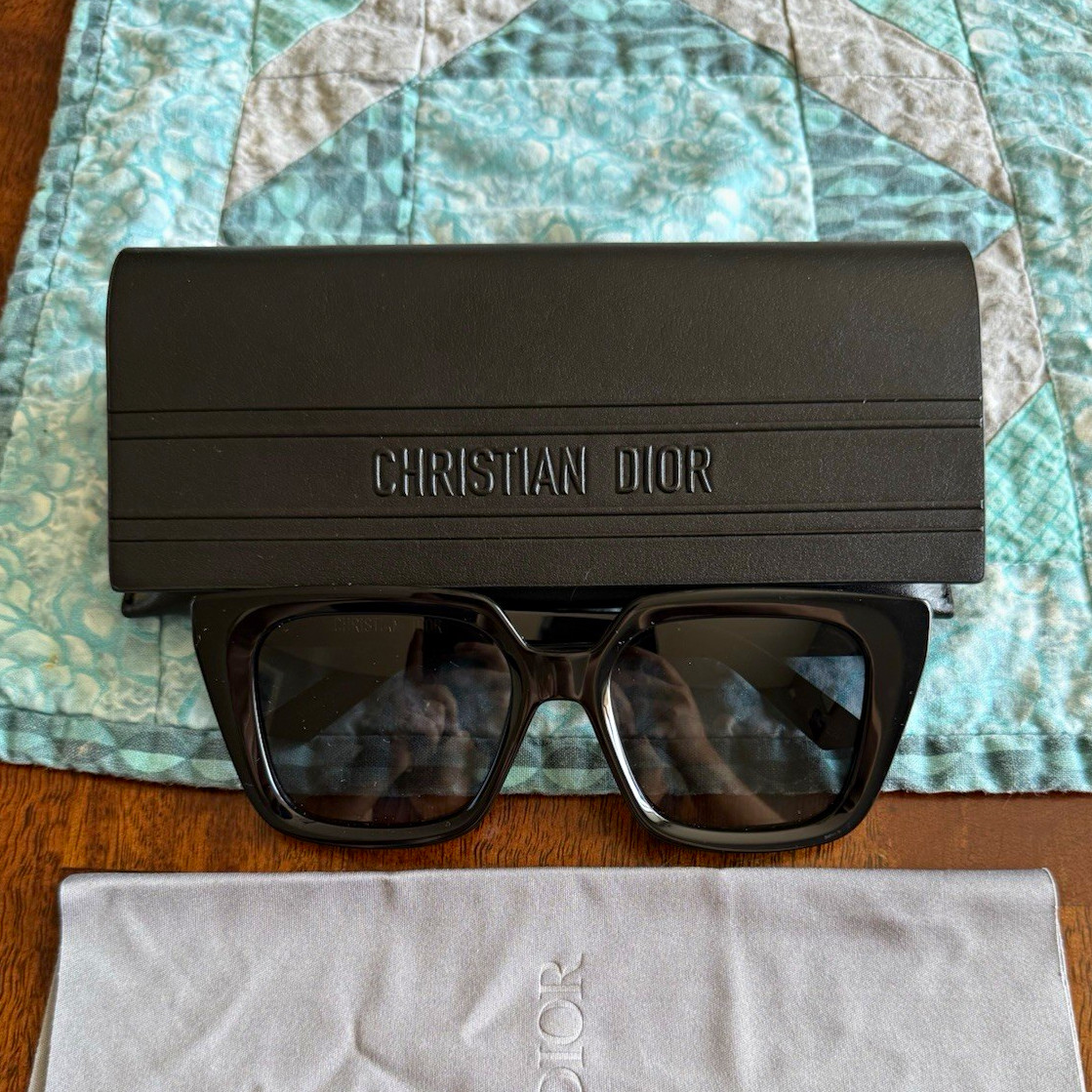 Christian Dior DiorMidnight S1l Square Sunglasses Black/Gray UV400 140mm