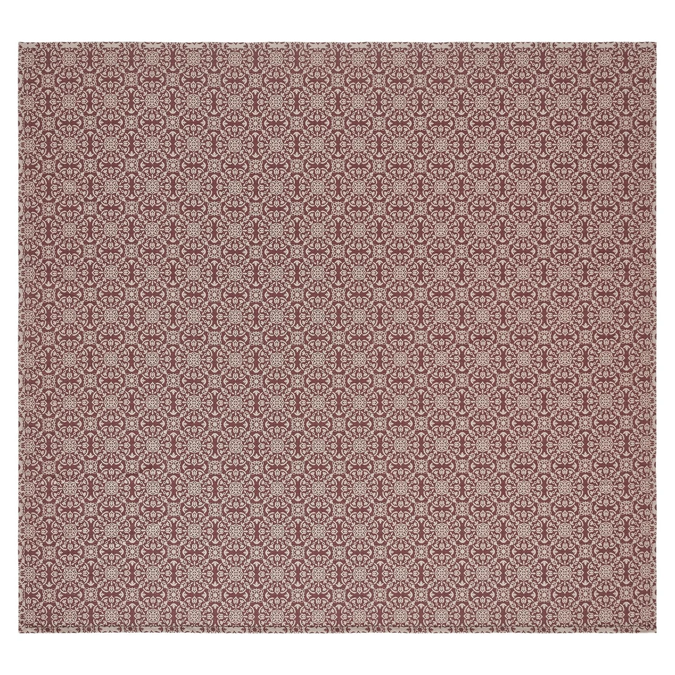 Custom House Burgundy Tan Jacquard King Coverlet 106Wx97L VHC Brands - Image 4 of 4
