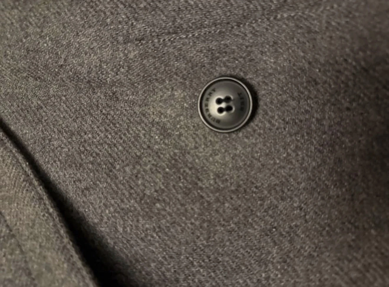 Burberry Brit Gray Wool Pea Coat Double Breasted Button Lined Size S image 4
