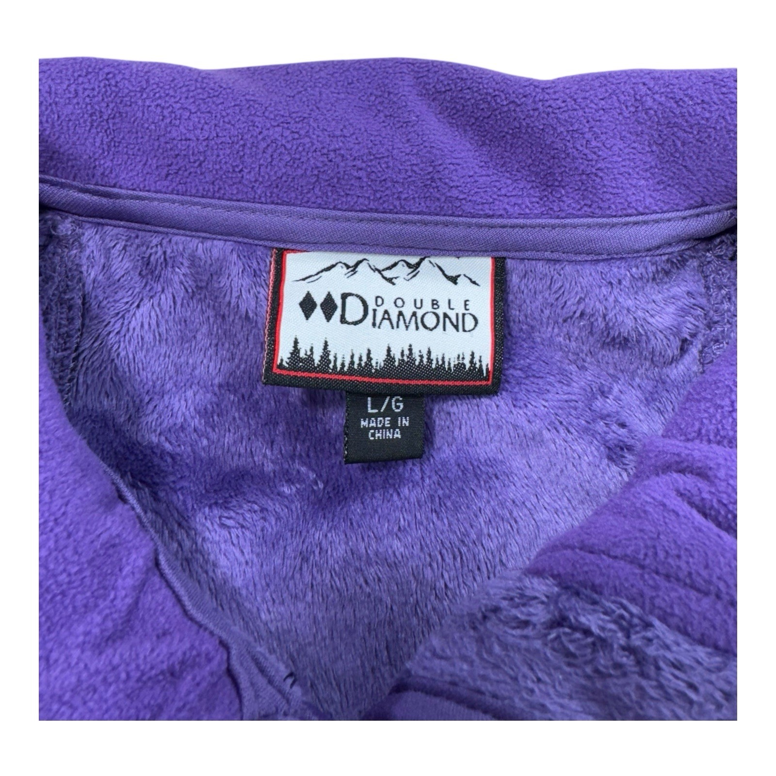Double Diamond Softshell Fleece Jacket Purple Nav… - image 3