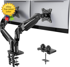 Flowlift  Dual Monitor Stand Fully Adjustable Gaming Monitor Desk Mount for 13  3