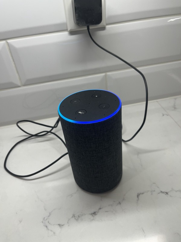 AMAZON ALEXA SMART SPEAKER,2ND GENERATION,MODEL# PS73BR W/POWER CORD