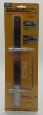 Tool Shop Woodworking Trammel Circle Marking Scriber Cutter Set