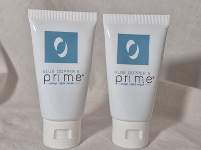 Osmotics Blue Copper 5 Prime Face Neck Sleep Tight Mask 2 x 1 Oz. Tubes