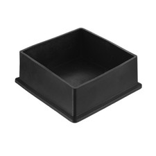 Chair Leg Floor Protectors, 80 x 80mm PVC Furniture Leg Feet Cover, Black
