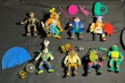 VINTAGE Playmates Toys 1990s TMNT Action Figure Lot 8 Figures + Accessories