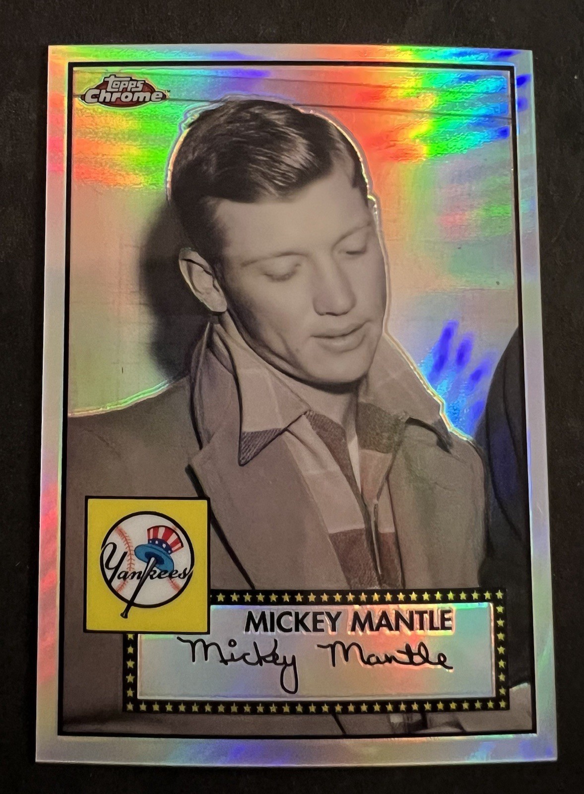 2007 Topps Chrome The Story Refractor 163/500 Mickey Mantle #MMS1 HOF