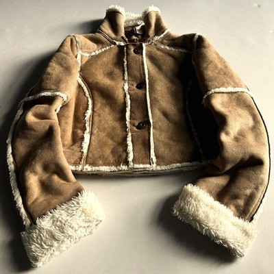 Very Rare VTG Japanese Streetwear 2000s Y2K Cropped Leather Fur