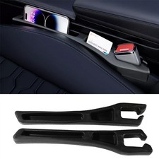 2pc Univerasal Car Seat Premium Gap Filler Organizer in Black