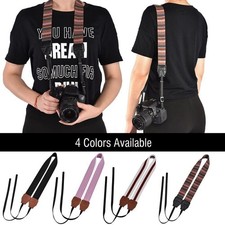 Universal 1cm Wide Colorful Polyester Fabric Shoulder Neck Camera Belt Strap