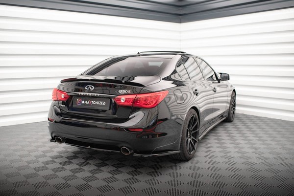 Maxton Design Diffusor Flaps V.1 Passend FüR Infiniti Q50 S Mk1 Schwarz Hochglan-image