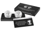 2021 W&S REVERSE PROOF AMERICAN SILVER EAGLE TWO COIN SET "21XJ", FREE SHIPPING!