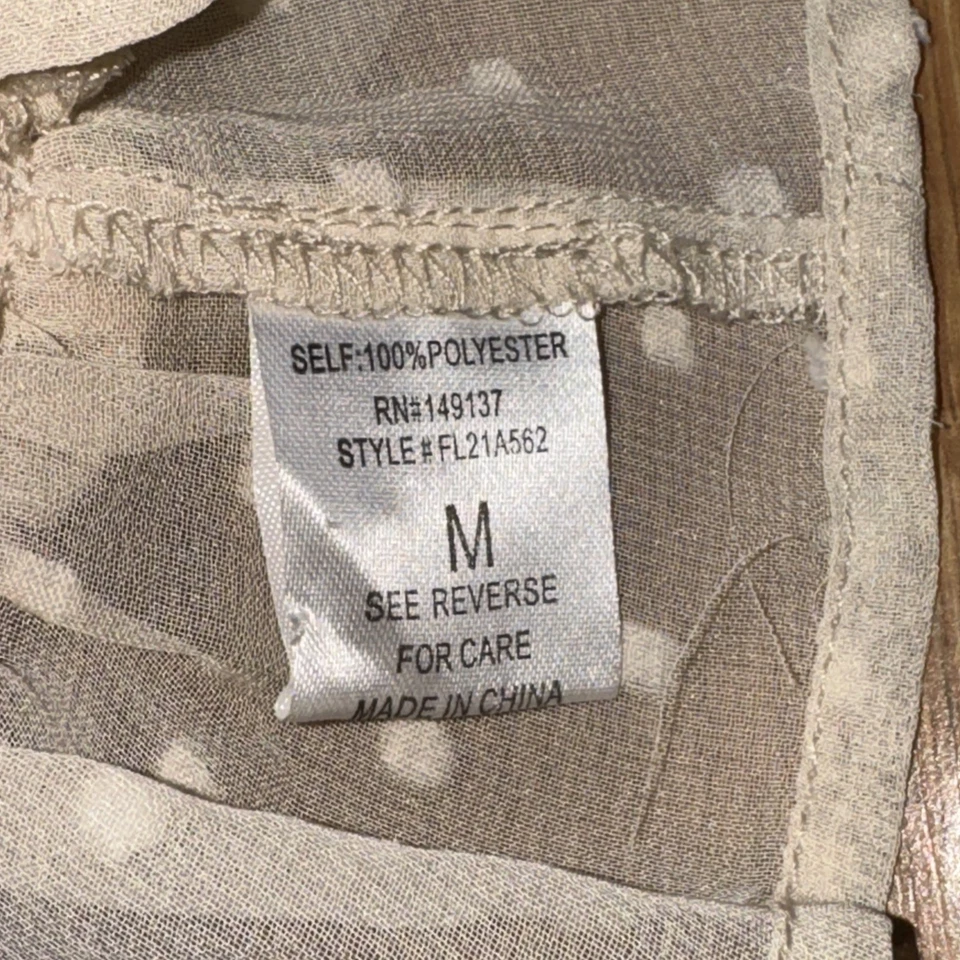 Blusa corta transparente de manga larga para mujer talla M con calado hada campesina boho cabaña Foto 3 de 4