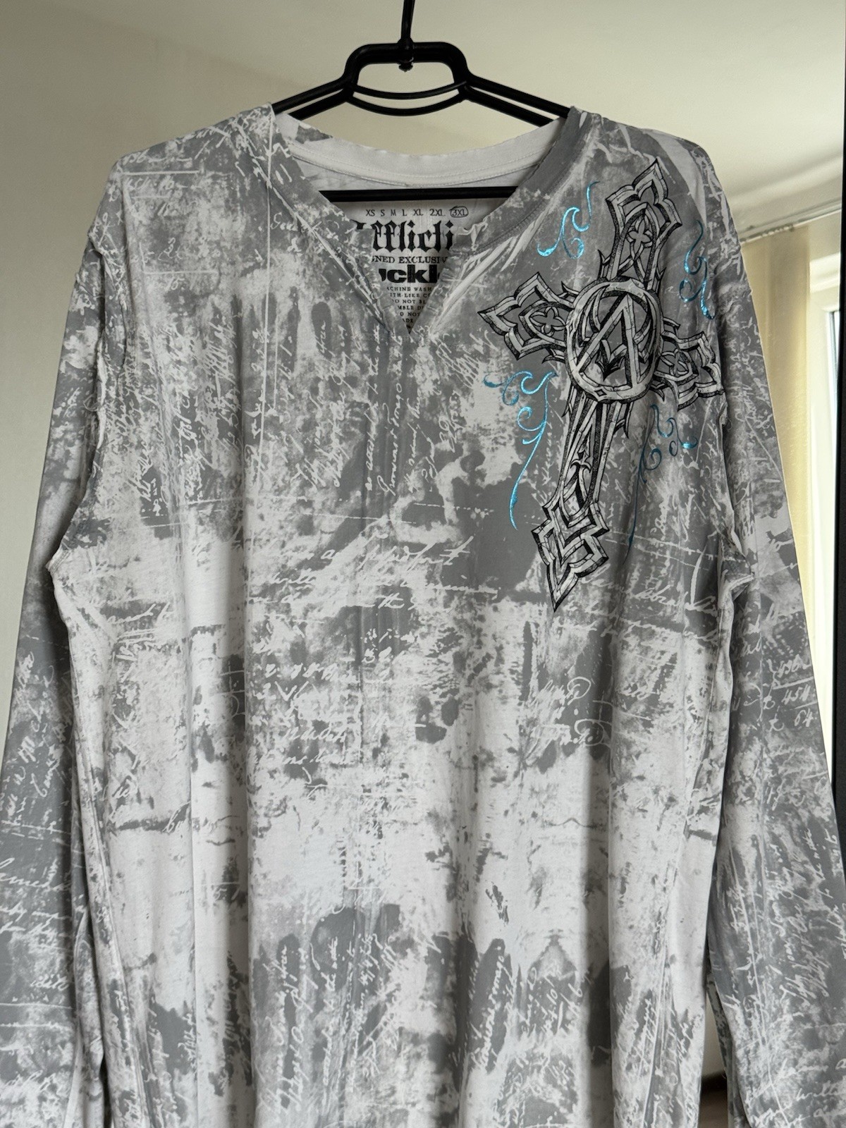 Vintage Affliction Men’s Long sleeve Y2K Rare Size 3XL image 3