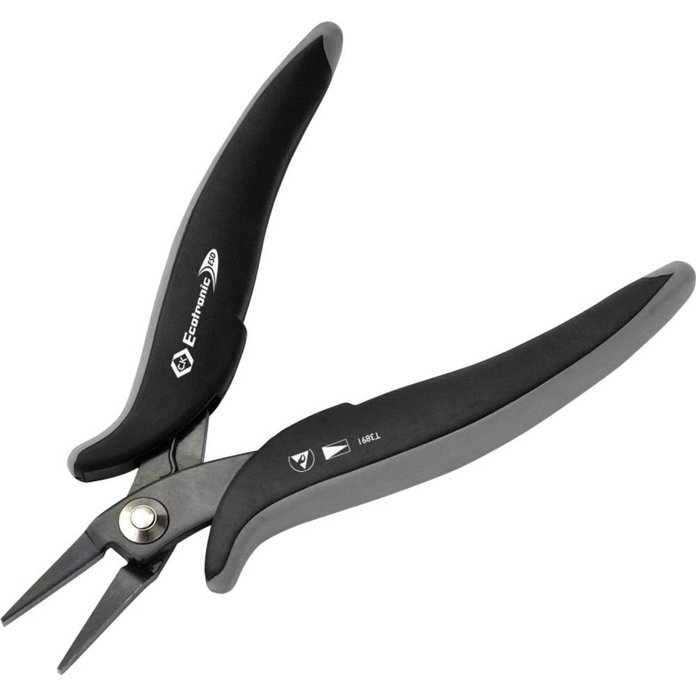 Pince à becs plats C.K T3891 antistatique ESD pour outillage électronique