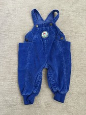 Vintage OshKosh B?gosh Corduroy Overalls Kennel Klub Puppy Blue 18 Mo