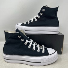 Converse Chuck Taylor All Star Lift Platform Canvas Black Women's 6 B-Grade 2