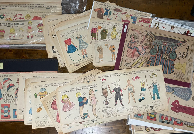 Large Lot of Vintage Newspaper Paper Dolls - Uncut