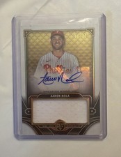 2022 Aaron Nola Topps Triple Threads GOLD Jumbo Relic Patch Auto /99