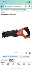 Milwaukee 2821-20 M18 Gen 2 FUEL SAWZALL Cordless Reciprocating Saw, Bare Tool