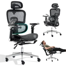 Ergonomic Office Chair with 9D Arms,Adjustable Seat Depth,3D Lumbar Support,1...