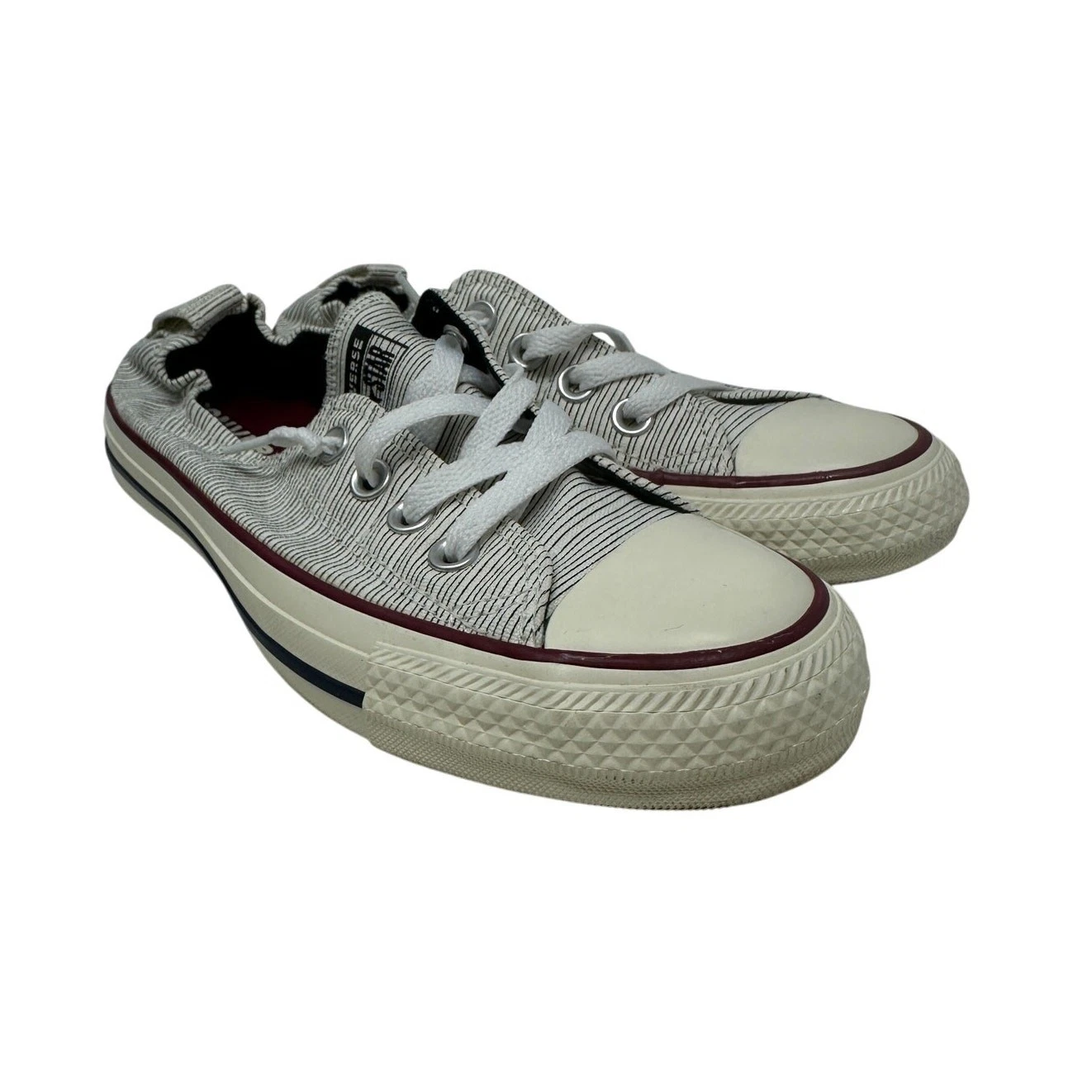 Sneakers Converse Shoreline slip on donna taglia 7 nere a righe grigio