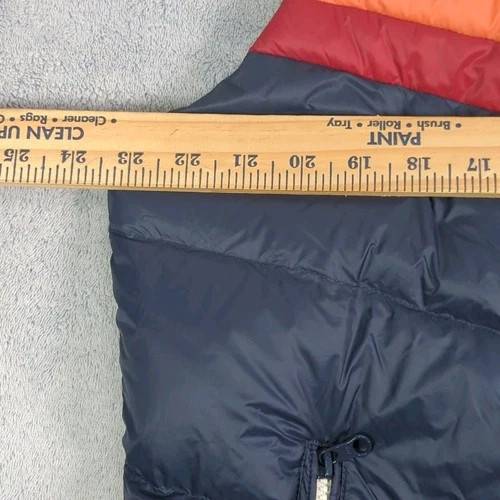 Marine Layer Archive Boreal Puffer Vest Navy Sunset Colorblock Chevron Jacket L image 6