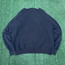 VTG Hanes Sweatshirt Mens Medium Black Raglan Cut 21x25" Boxy 60s 70s