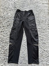 Marithe Francois Girbaud Pants Womens 6 Black Cargo Nylon Polyester