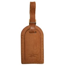 Authentic Louis Vuitton Vachetta Leather Luggage Name Tag AA