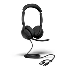 Jabra Evolve2 50, USB C/A MS Stereo Headset, Bluetooth , 4 microphones, Activ...