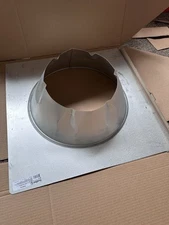 DuraVent DuraPlus 6" Chimney Roof Flashing – Galvanized Steel, 0/12–6/12 Pitch