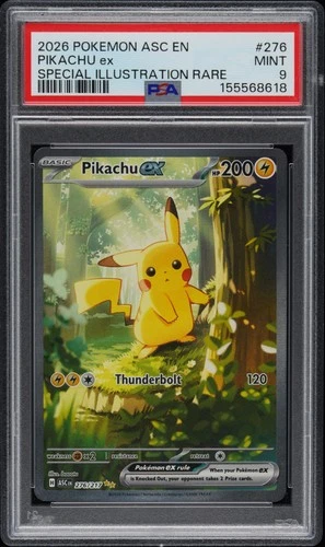 2026 POKEMON ASC EN-ASCENDED HEROES SPECIAL ILLUSTRATION RARE PIKACHU EX PSA 9