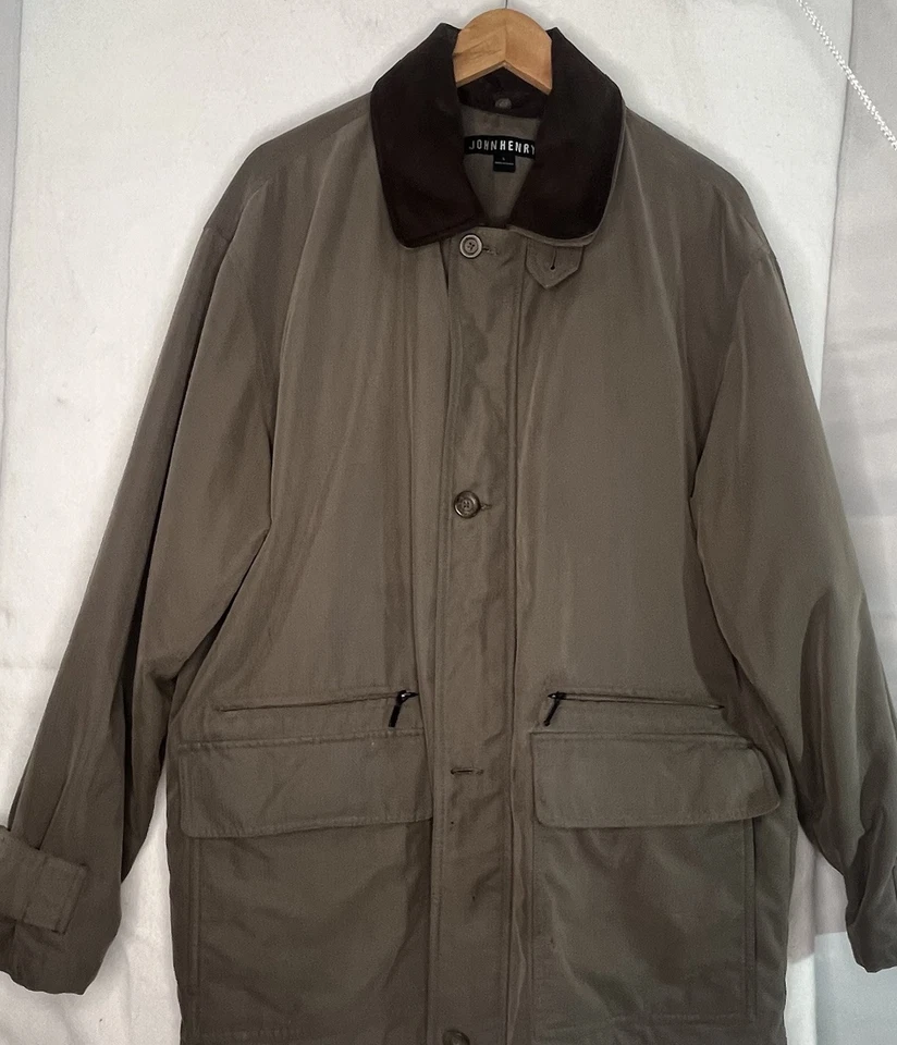 CHAQUETA AISLANTE JOHN HENRY MARRÓN - PARKA HOMBRE TALLA GRANDE PRECIO DE VENTA SUGERIDO POR EL FABRICANTE $120 núcleo de granero Foto 2 de 4