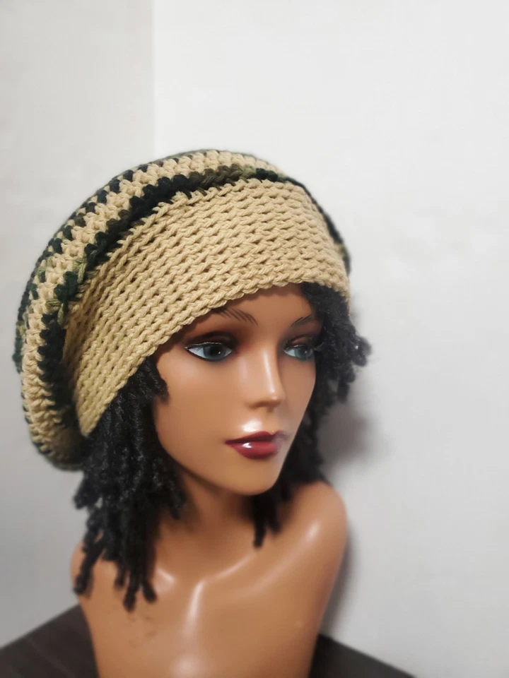 Boina Tam Sombrero Rasta Hippie Dreads Gorro Reggae Gorra Rastas Slouchy Talla Única Foto 3 de 4