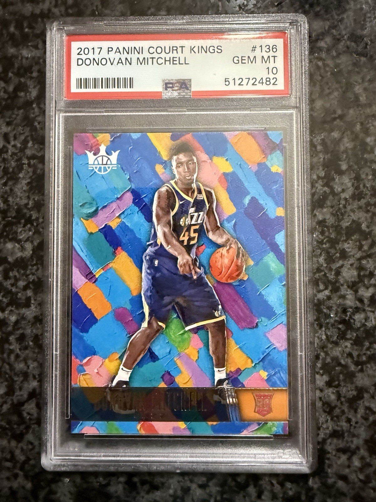 DONOVAN MITCHELL 2017-18 Panini Court Kings #136 Level II RC PSA 10 Gem Mint