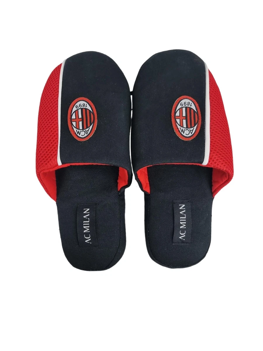 Pantofole Ufficiali AC Milan Per Adulto E Bambino - Antiscivolo Con Logo Ricamato, 35/36 - 2